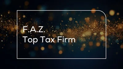 WINHELLER is F.A.Z. Top Tax Firm WINHELLER is F.A.Z. Top Tax Firm