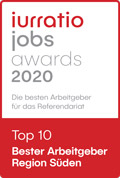 Iurratio: Bester Arbeitgeber 2020 Iurratio: Bester Arbeitgeber 2020