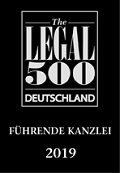 Legal 500 Deutschland 2019 – Top 2 im Nonprofit-Sektor Legal 500 Deutschland 2019