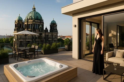 Luxuriöse Dachterrasse in Berlin