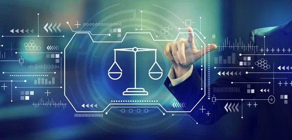 Eine Hand berührt ein digitales Symbol